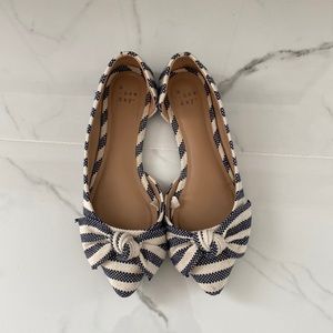 Cream and Navy flats